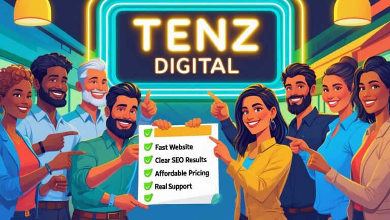 Global map showing small businesses across the world growing online with Tenz Digital’s web design and SEO support, connecting local success to a worldwide digital network.