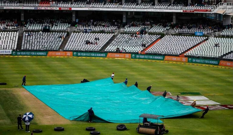 Rain can change a cricket match in 5 minutes. One over you are cruising at 80/1, next over the covers are on and the scoreboard says “Match reduced to 12 overs”.